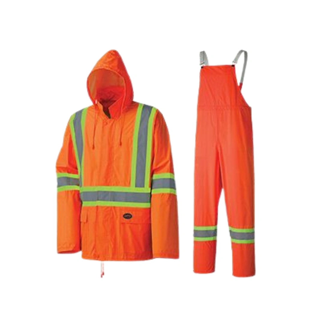 ensemble de pluie orange bandes rÉflÉchissantes